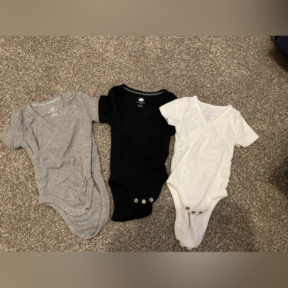 Cloud Island kimono style onesies